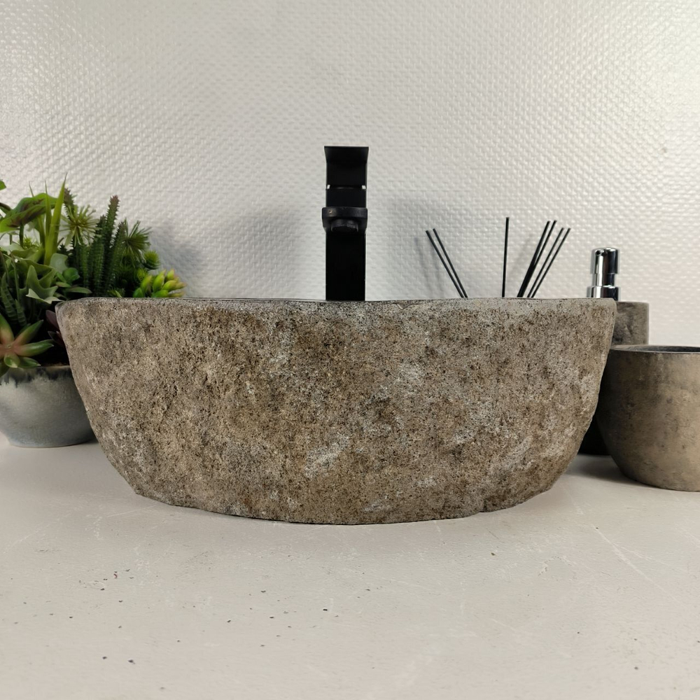Каменная раковина из речного камня RS-05601 (46*31*15) 0856 из натурального камня