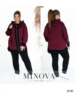 Костюм 17-228-черный-марсала Minova