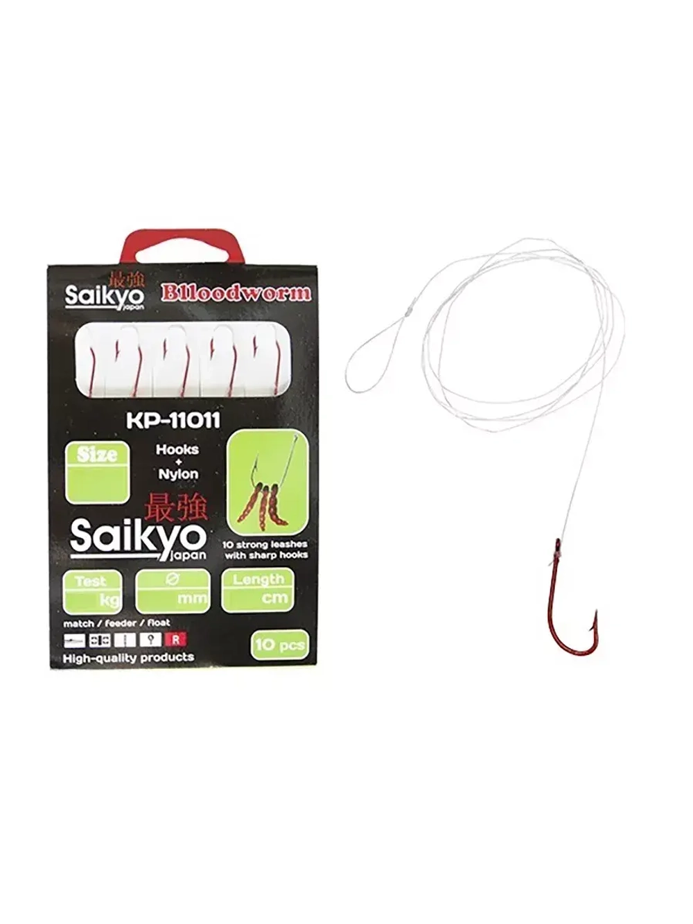 Крючки для рыбалки Saikyo KP-11011 Blloodworm Red