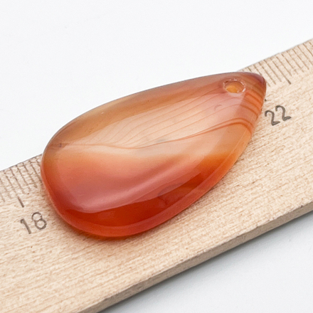 Подвеска Капля, агат тонированный, размер 37*21 мм, цена за 1 шт