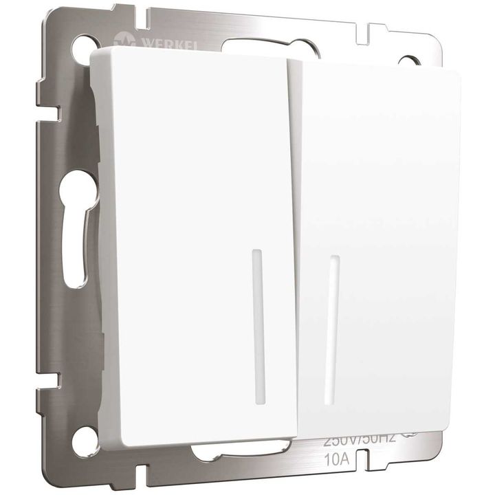 Выключатель Werkel двухклавишный W1122161 4690389191855