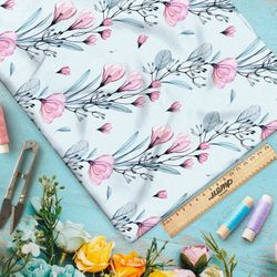 Ткань мембрана веточки магнолии с цветами