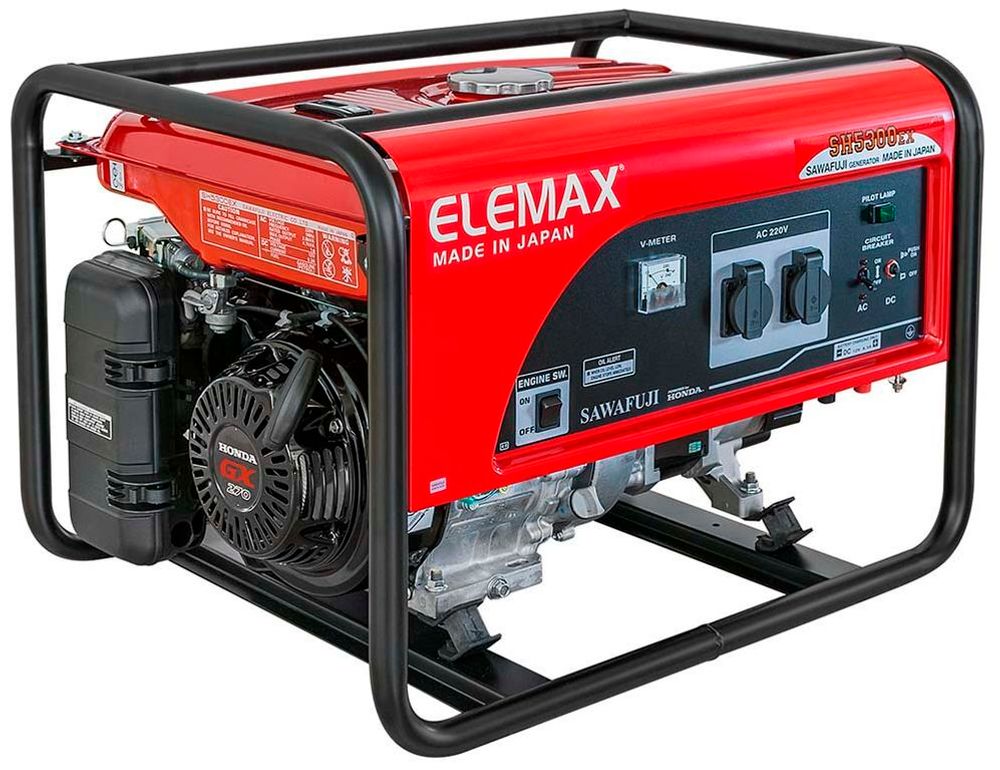 Генератор бензиновый Elemax SH 5300 EX-R с ручным стартером