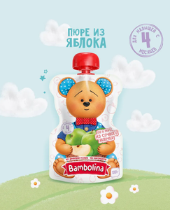 ПЮРЕ BAMBOLINA ЯБЛОКО ПАУЧ 100ГР