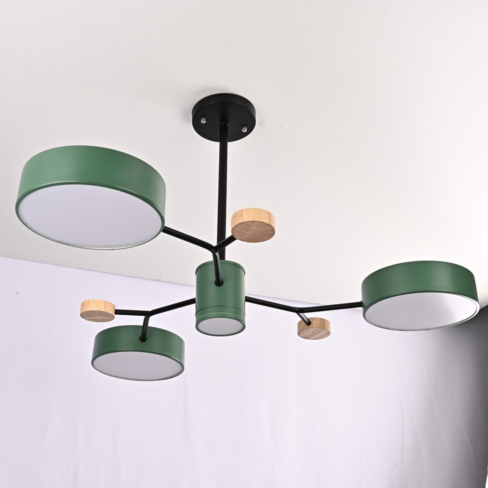 Люстра На Штанге Meade 4 Lamps Green By Imperiumloft