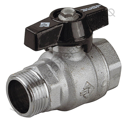ЗУБР d 3/4″, ручка ″бабочка″, Шаровой кран (4-51324-C-3/4)