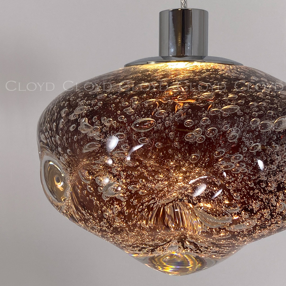 Подвесной светильник Cloyd VOCAL-A P1 / хром - розовое стекло (арт.11346)