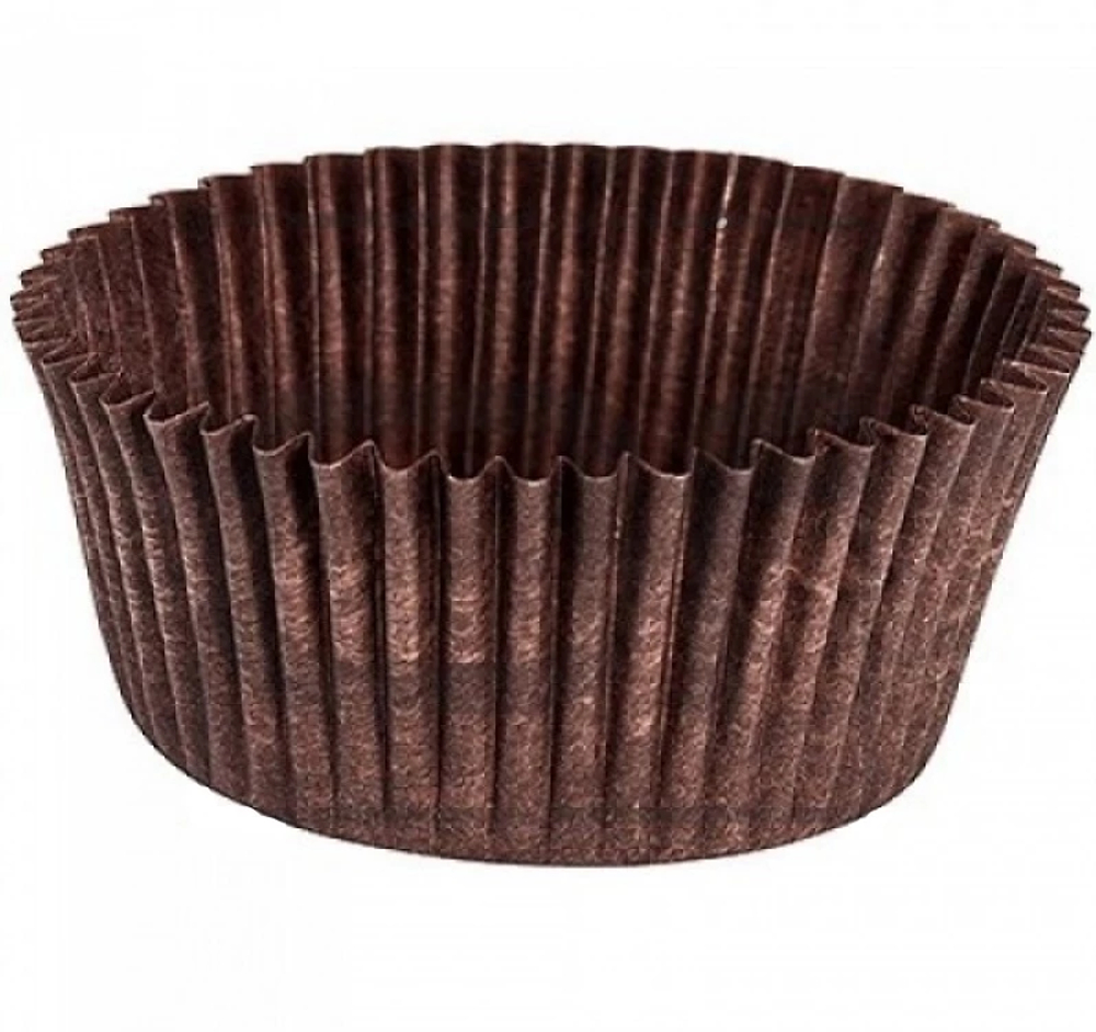 Тарталетка коричневая (большой капкейк) 55х40мм. 100 шт.