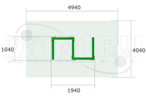 Детский гимнастический бум «Змейка 5»