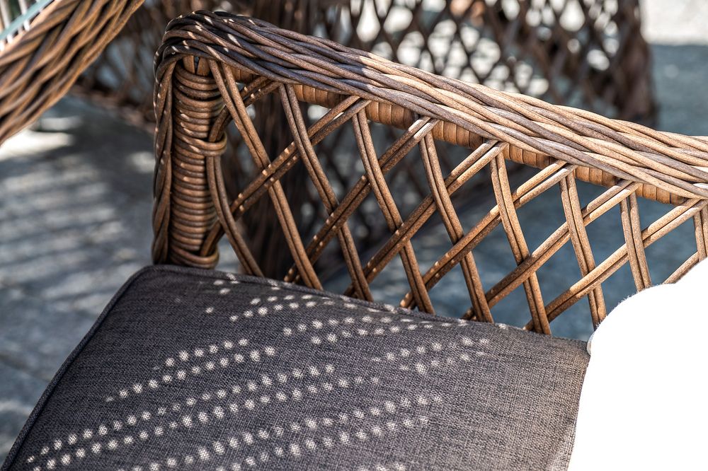 "Латте" плетеное кресло из искусственного ротанга, цвет коричневый