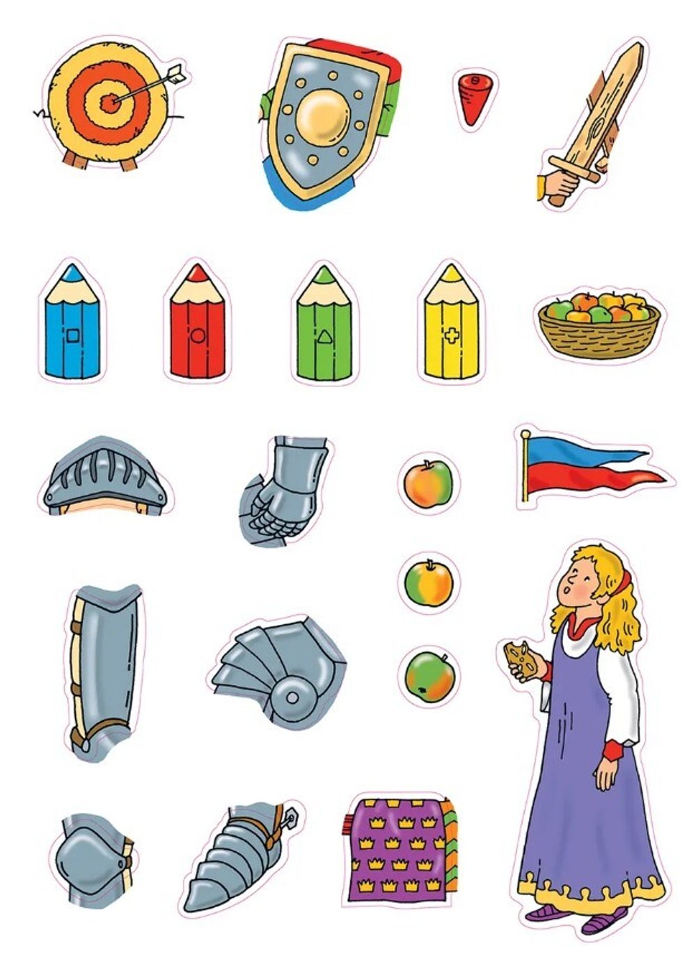 Раскраска «Рыцарский замок»