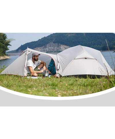 Палатка Naturehike Mongar NH17T007-M 20D  двухместная сверхлегкая , серая, 6927595708071