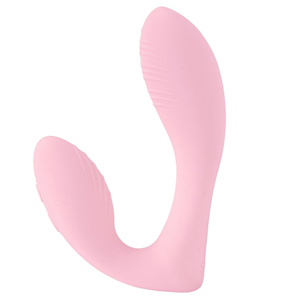 Розовый вибратор 12,5см в трусики с пультом ДУ Selove DuoFlex Flexible Wearable Vibrator Pink