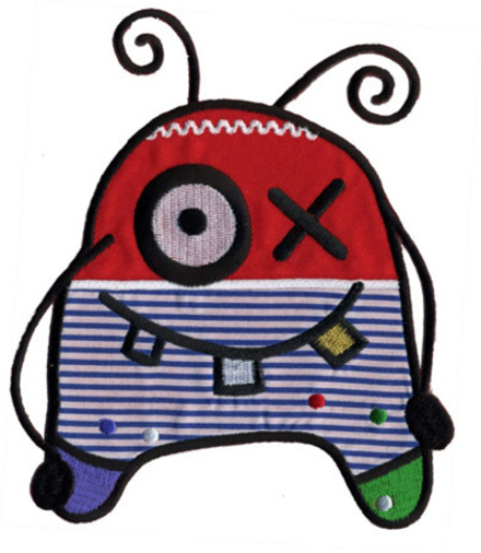 Термоаппликация HKM "Монстр сине-красный", 13 х 7,5 см, 1 шт