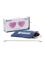 С/з очки Babiators Blue Series Polarized Hearts. Влюбляшка (The Sweetheart). Белые. Розовые зеркальные линзы