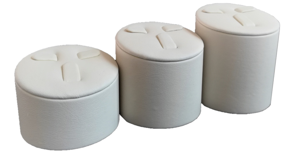 Набор подставок для 3 гарнитуров/цилиндр/3 язычка/ф.№6 (резинка)/Н-40,50,60 мм.