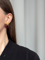 Клипсы с бордовым пластиком Givenchy