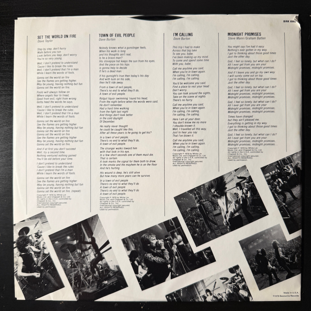 Liar ‎– Set The World On Fire (США 1978г.)