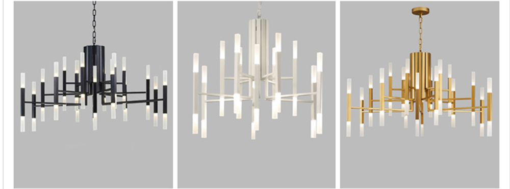 Pendant design lamp  THE LIGHT by Alma 60 lampshades (White)