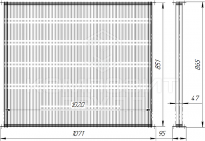 Сердцевина К701.918.1569.03 радиатора К-701, К-700 2-рядная, медная Композит Групп