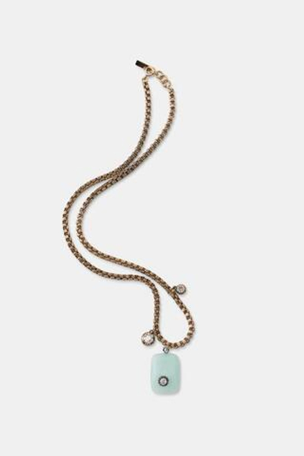ZARA МЕТАЛЛИЧЕСКОЕ ОЖЕРЕЛЬЕ С КАМНЯМИ И ДЕКОРОМ, ЦВЕТ СОСТАРЕННОГО ЗОЛОТА