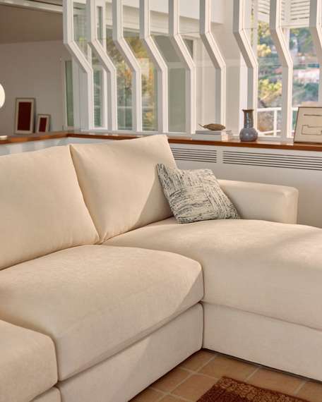 Alea 5-местный модульный диван с правым шезлонгом и съемным чехлом 340 см