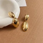 Серьги каплевидные, Золотые