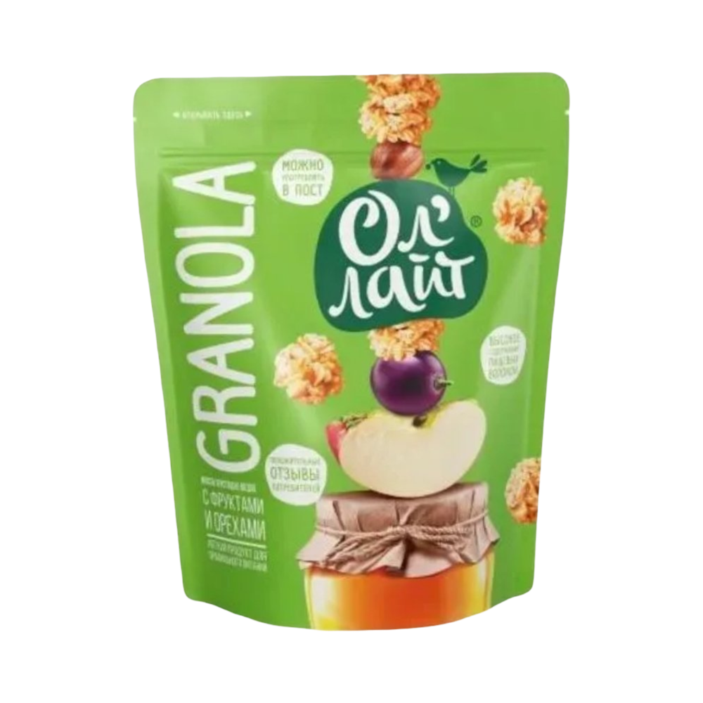 Мюсли порционные "Ол Лайт" с фруктами и орехами 280гр