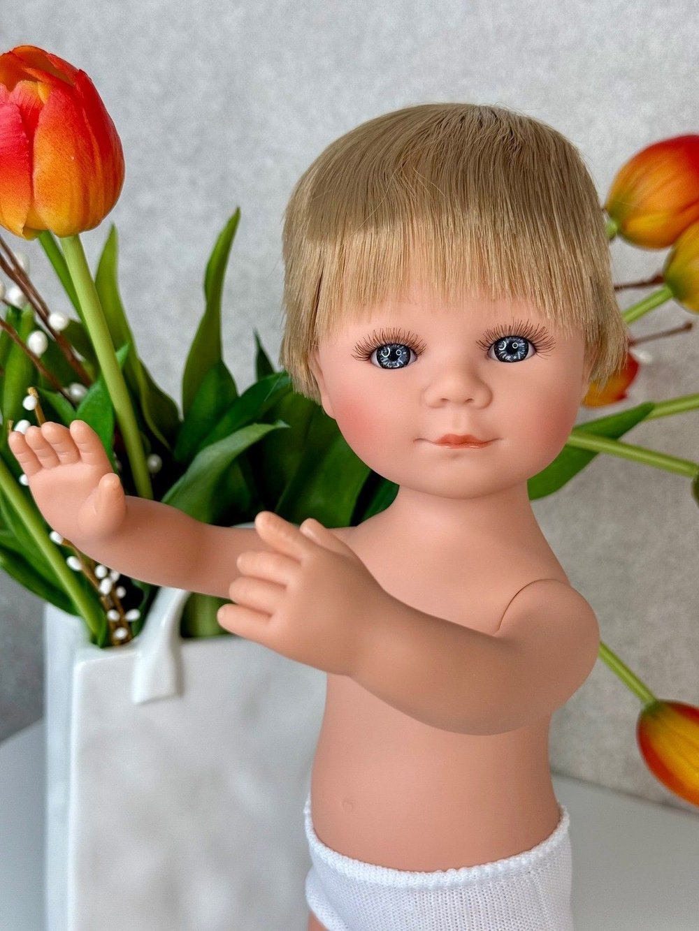 Кукла для девочки виниловая 34см Марио без одежды (022309W)