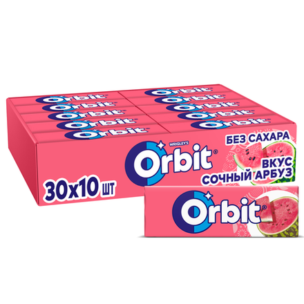 Жевательная резинка Orbit вкус сочный арбуз без сахара, 13 г х 30 шт