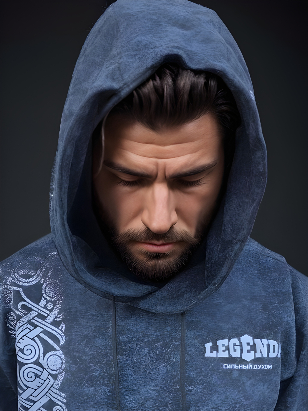 Толстовка демисезонная мужская Legenda Варяг чёрная