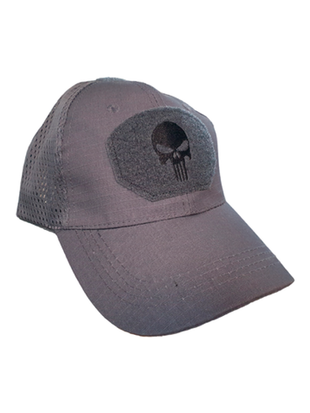 Бейсболка (кепка) сетчатая Каратель с велкро (Серый)
