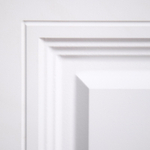 Стальная дверь "Цаворит" с окном и лазерной резкой (терморазрыв 3к). Заказная модель.