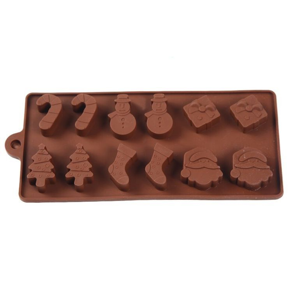 Форма силиконовая «Конфеты новогодние» , 12 ячеек