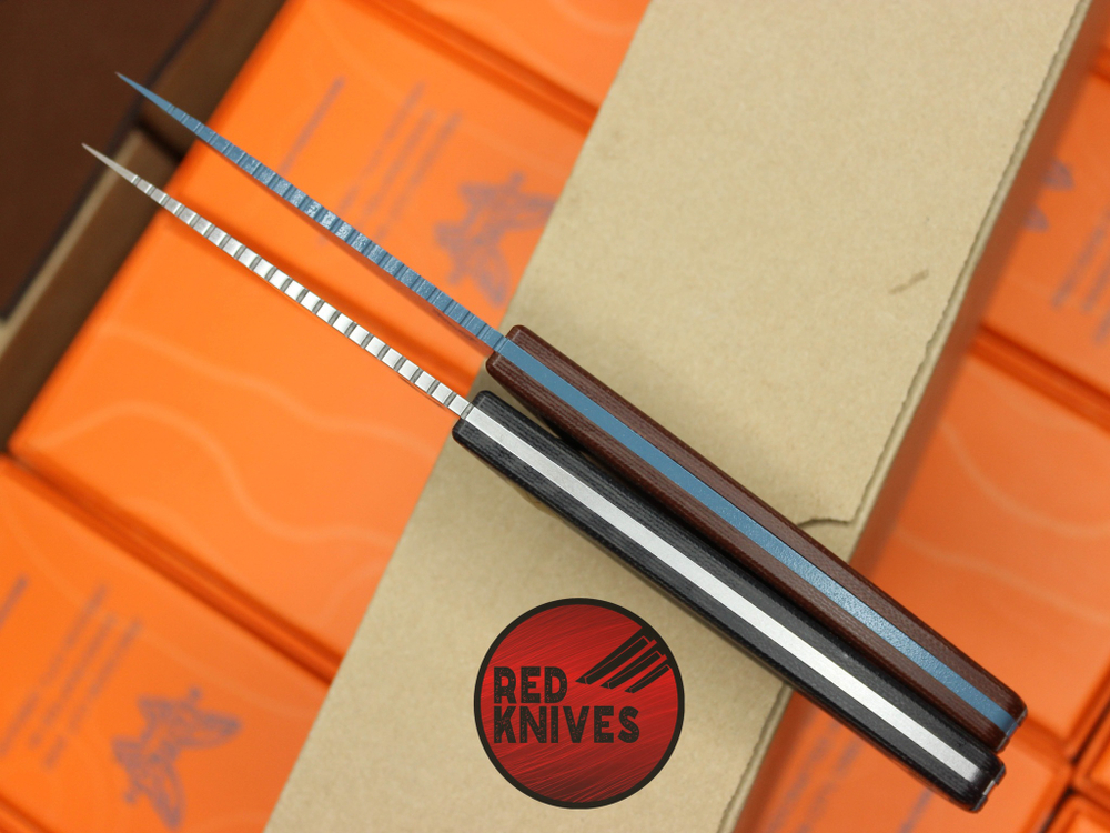 Нож Benchmade Dacian - микарта "Coyote Brown" (коричневый), клинок небесно серый