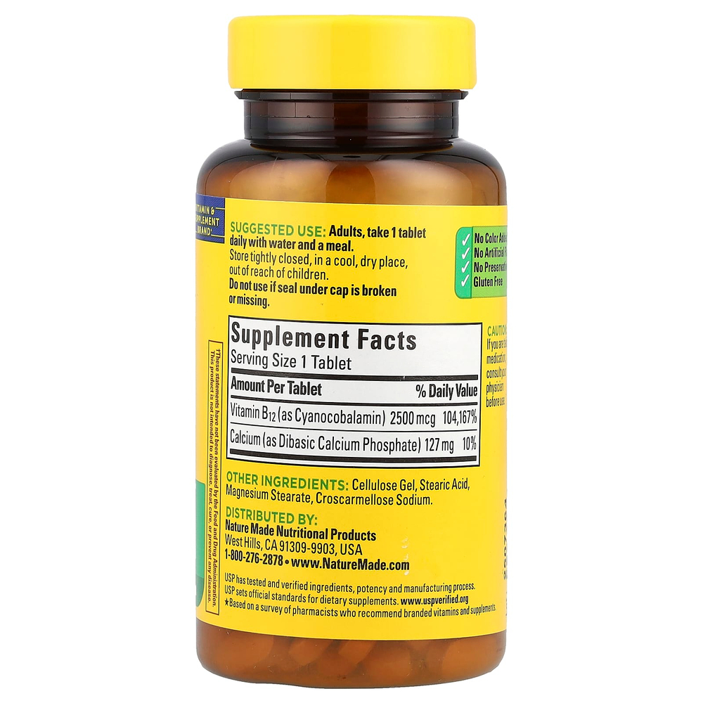Nature Made, витамин B12, 60 таблеток