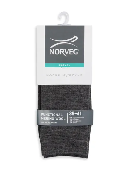 Термоноски мужские Norveg Functional Merino Wool 1FMMRU-041,темно-серый