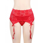 Пояс для чулок на высокой посадке Red Sexy Lace (M-L)