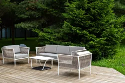 "Касабланка" лаунж-зона плетеная из роупа 5-местная, цвет бежевый