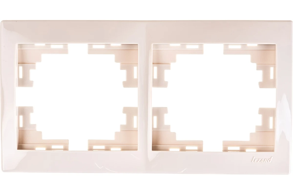 Рамка 2-ая LEZARD Мира горизонтальная б/вставок крем