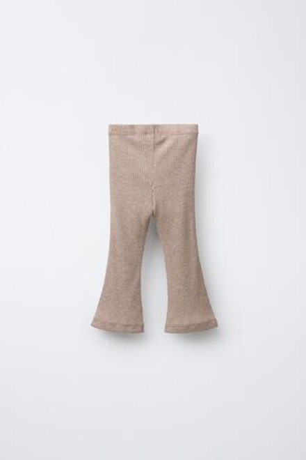 ZARA БЛЕСТЯЩИЕ ЛЕГИНСЫ FLARE, РЫЖЕВАТО-КОРИЧНЕВЫЙ