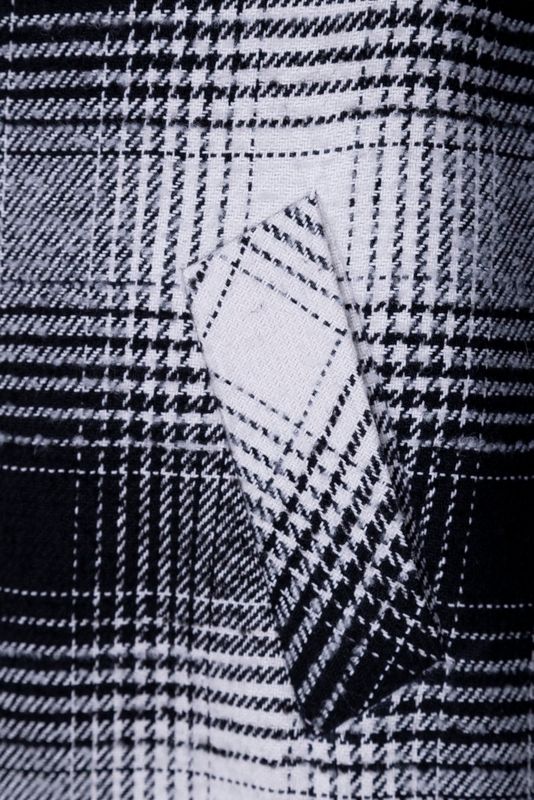 Пальто однобортное, в клетку