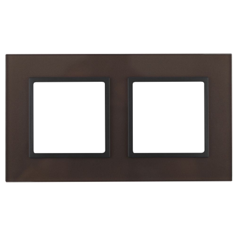 14-5102-13 ЭРА Рамка на 2 поста, стекло, Эра Elegance, бронза+антр