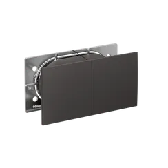 Розетка двойная AtlasDesign с заземл. со штор.со сдвиж. крышк 16А в сборе базальт SE ATN001428