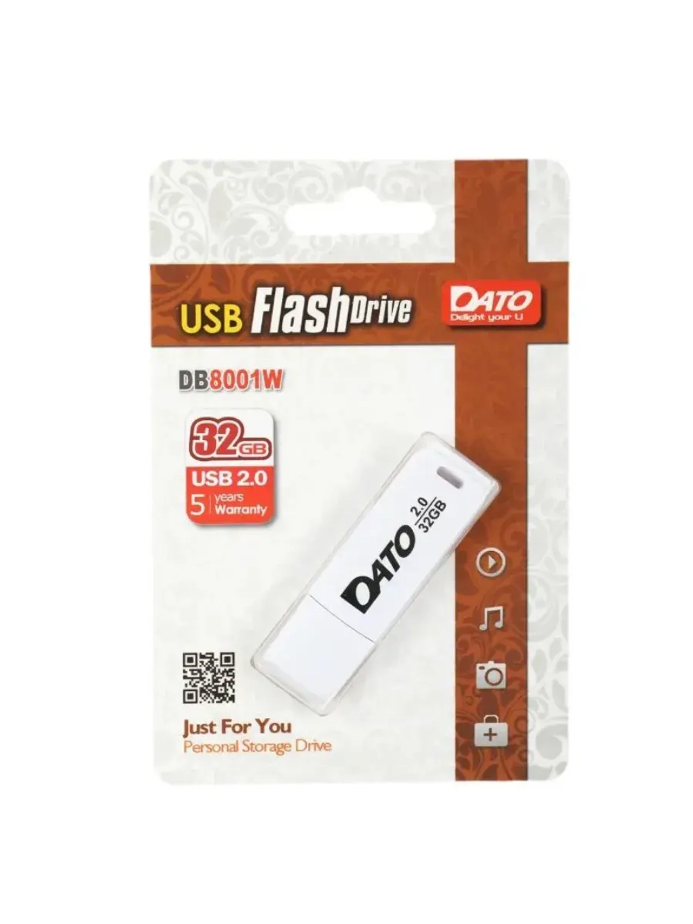 Память USB Flash 32 ГБ DB8001 DB8001W-32G WHITE
