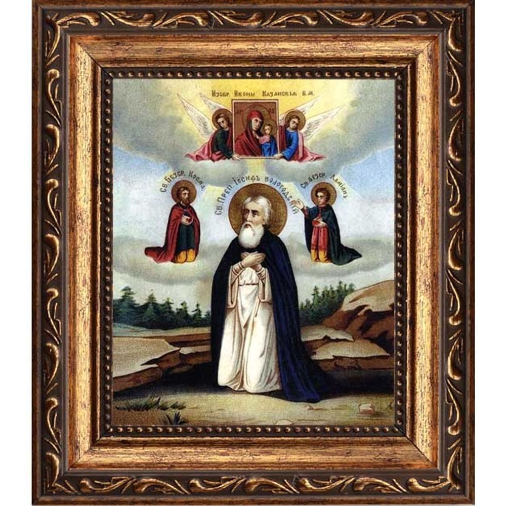 Иосиф Заоникиевский (Вологодский) преподобный, Христа ради юродивый. Икона на холсте.