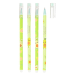 Ручка гелевая, пиши-стирай, Basir, синие чернила, серия "Авокадо", корпус с рисунком, 12 шт