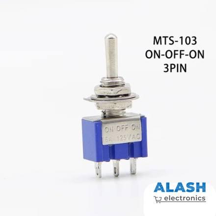 Микротумблер MTS-103 ON-OFF-ON, 3 Pin, 6A 125VAC