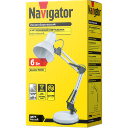 Светильник Navigator 61 549 NDF-D023-6W-4K-WH-LED на основании, белый