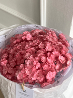 Авторский букет из гортензии в розовом оттенке